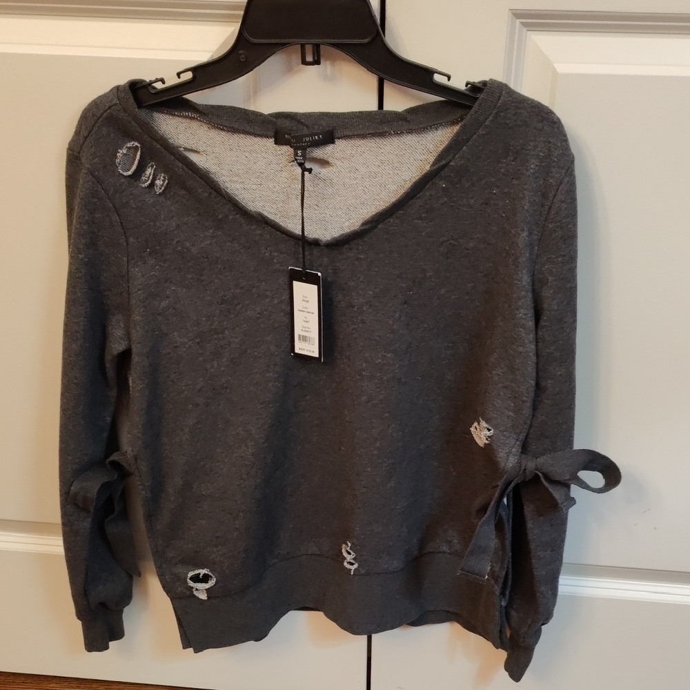 Romeo And Juliet Side Tie Sweatshirt